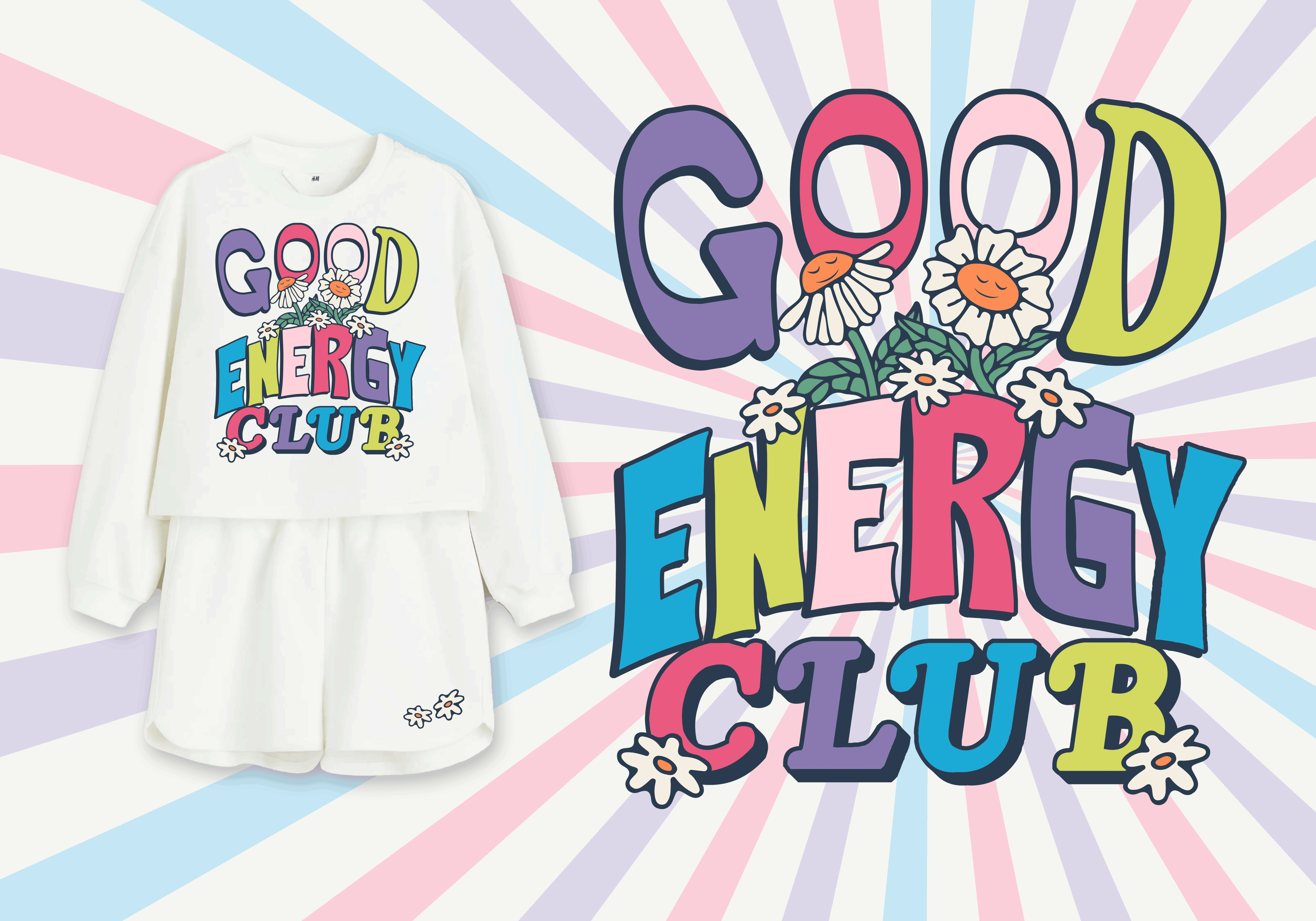 Good Energy Club girls apparel graphic