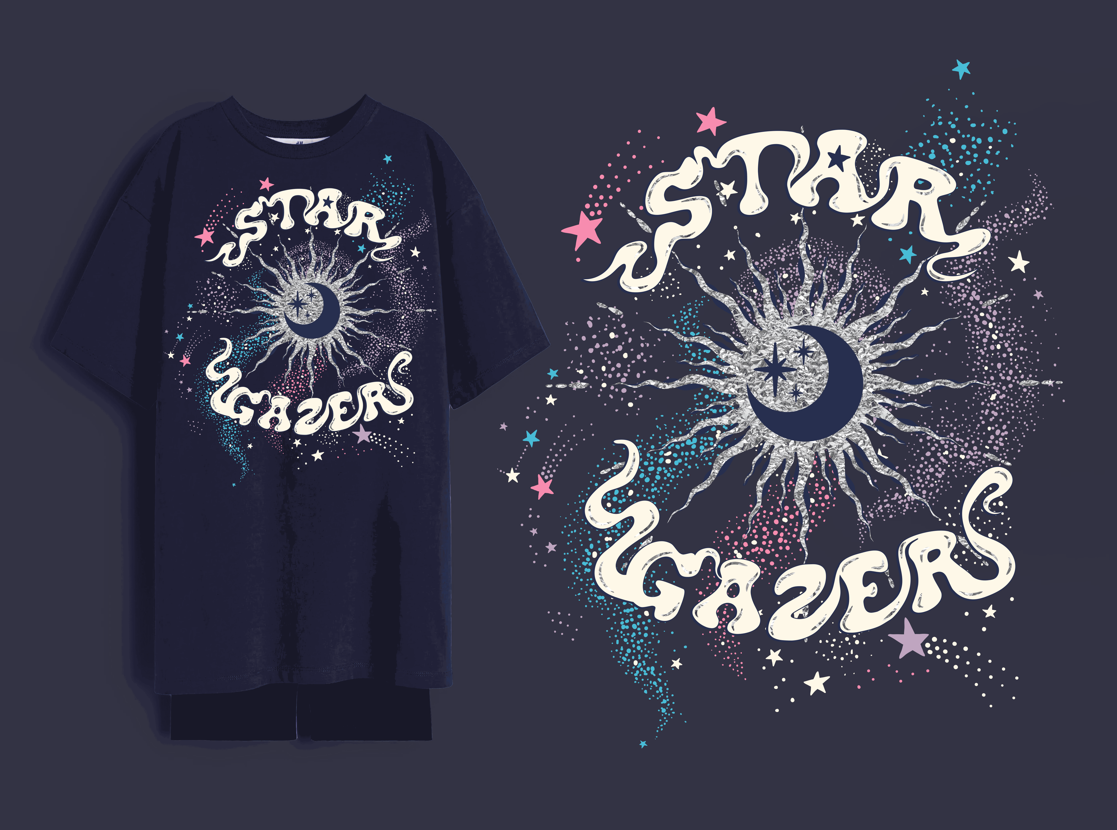 Star Gazers girls apparel graphic