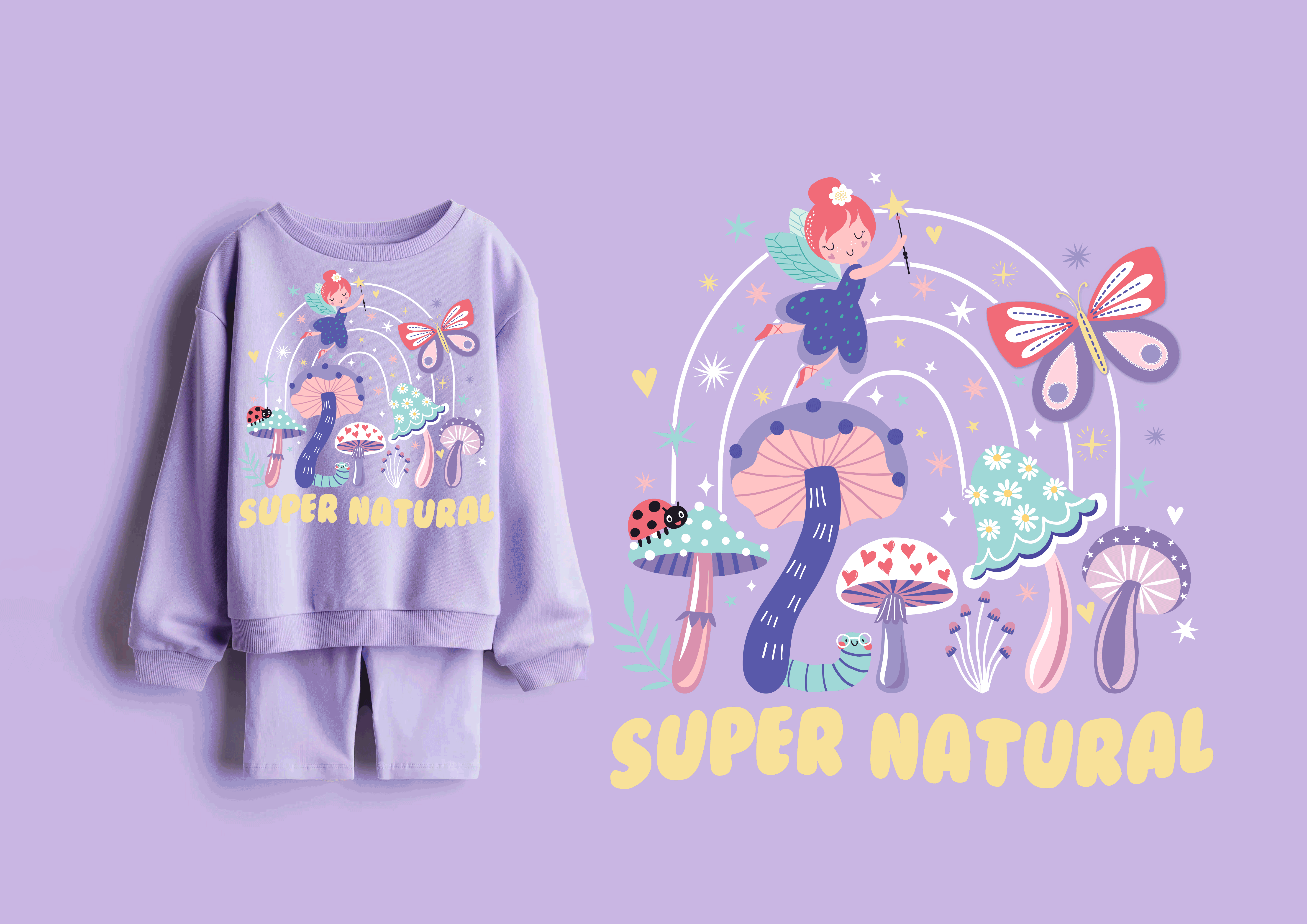 Supernatural girls apparel graphic