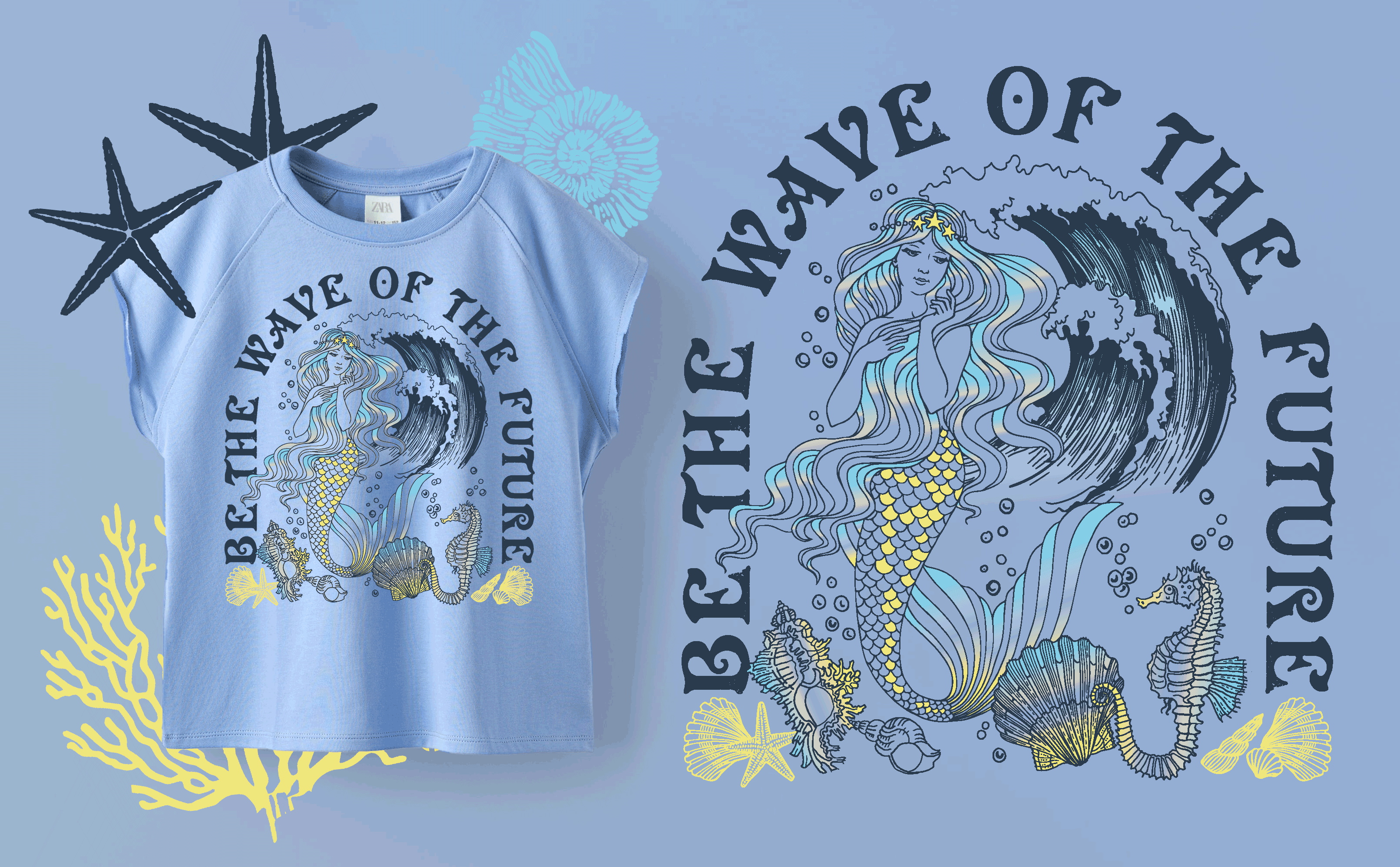 Wave of the Future girls apparel graphic