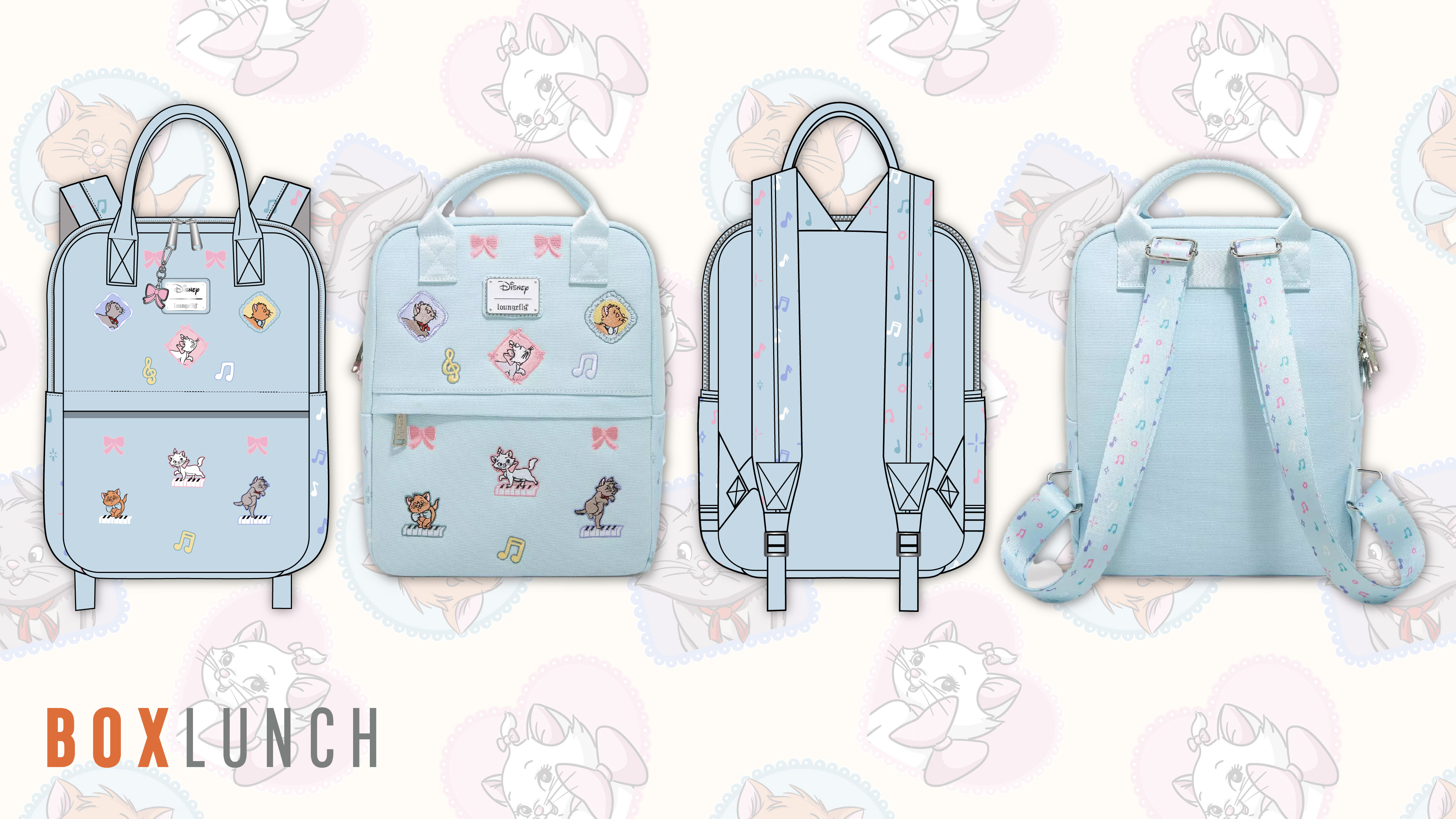 Loungefly licensed bags and accessories design board 10