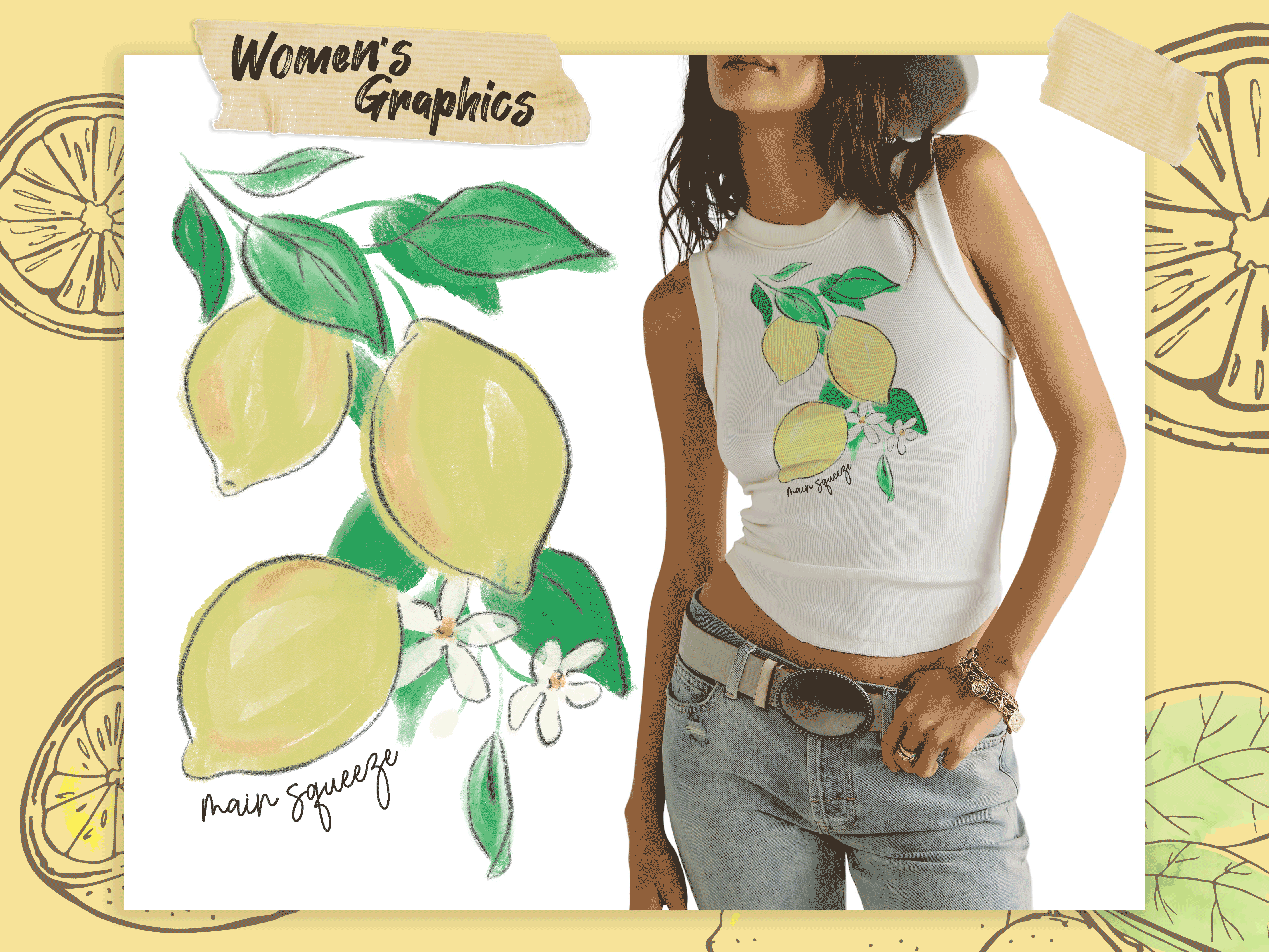 Main Squeeze women's tank graphic