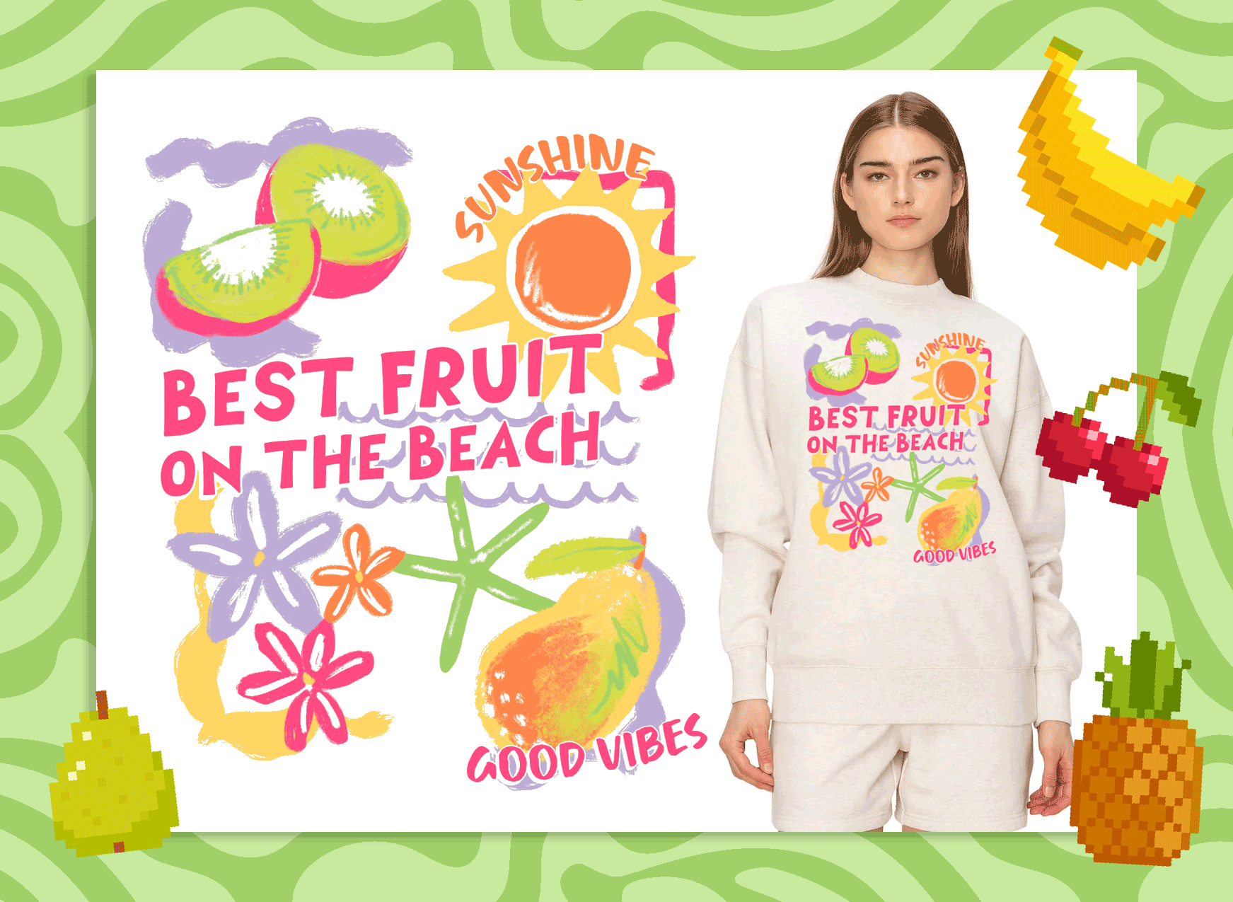 Best Fruit women's textile graphic